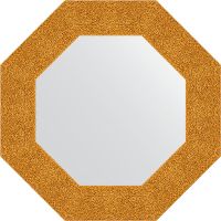 Зеркало Evoform Octagon 57х57 BY 3799 в багетной раме - Чеканка золотая 90 мм — фото 1, Мебель для ванной