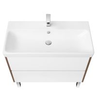 Тумба под раковину Aquaton Сканди 90 1A251901SDZ90 подвесная Белый Дуб рустикальный — фото 5, Мебель для ванной