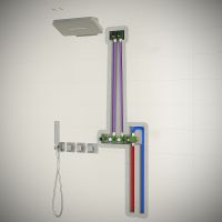 Душевая система Timo Petruma SX-5249/00SM с термостатом Хром — фото 4, Встраиваемые душевые комплекты