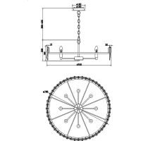 Товар: Подвесной светильник Maytoni Modern Puntes MOD043PL-08CH Прозрачный Хром - фото 4 Подвесной светильник Maytoni Modern Puntes MOD043PL-08CH Прозрачный Хром — фото 4, Подвесные светильники