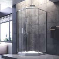 Душевой уголок AM.PM Gem 90x90 W90G-405-090MT профиль Хром матовый стекло прозрачное — фото 3, Душевые уголки