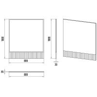 Зеркало Brevita Dakota 80 DAK-02080 Черный кварц — фото 7, Мебель для ванной