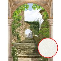 Фреска Ortograf Городской пейзаж 4086 Фактура флок FLK Флизелин (2*2,7) Бежевый/Зеленый, Город/Пейзаж — фото 1, Фрески