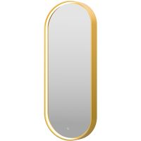 Зеркало Brevita Saturn 50 SAT-Dro1-050-gold с подсветкой Золото матовое с сенсорным выключателем — фото 1, Зеркала в ванную комнату