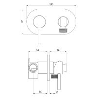 Гигиенический душ со смесителем Damixa RedBlu Option 214000000 Бронза — фото 7, Душевое оборудование. Душевая программа