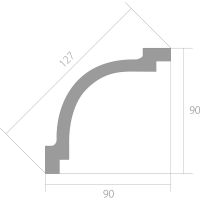 Карниз Ultrawood CR 2390 2440x90x90 мм — фото 3, Карнизы