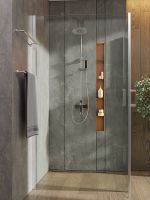 Душевой уголок Orange E04-100TCR 100x100 профиль Хром стекло прозрачное — фото 5, Душевые уголки