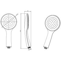 Ручной душ Aquatek AQ2001CR Хром — фото 2, Душевое оборудование. Душевая программа