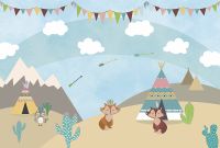 Фреска детская Ortograf Для самых маленьких 32960 Фактура бархат FX Флизелин (4*2,7) Разноцветный, Животные/Пейзаж арт-32960 (бархат FX) — фото 2, Фрески