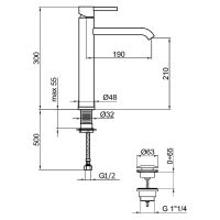 Товар: Смеситель для раковины Webert Elio EL830402345 Никель матовый - фото 2 Смеситель для раковины Webert Elio EL830402345 Никель матовый — фото 2, Смесители
