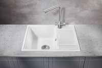 Кухонная мойка Milacio Navarra 65 Cuarzo MC.77062 Белая — фото 3, Кухонные мойки