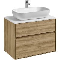 Тумба под раковину Aquaton Либерти 75 1A279501LYC70 подвесная Дуб эльвезия — фото 10, Тумбы под раковину