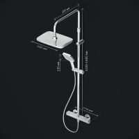 Душевая система AM.PM Func F078F400 с термостатом Хром — фото 17, Душевые стойки