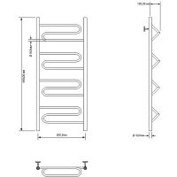 Водяной полотенцесушитель Aquanet Paolo 100x50 266734 Хром — фото 2, Водяные полотенцесушители