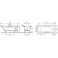 Товар: Чугунная ванна Jacob Delafon Parallel 170x70 E2948-00 с антискользящим покрытием - фото 3 Чугунная ванна Jacob Delafon Parallel 170x70 E2948-00 с антискользящим покрытием — фото 3, Ванны