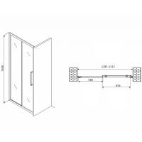 Товар: Душевая дверь Abber Schwarzer Diamant 130 AG30130MH профиль Хром стекло матовое - фото 5 Душевая дверь Abber Schwarzer Diamant 130 AG30130MH профиль Хром стекло матовое — фото 5, Душевые двери в нишу