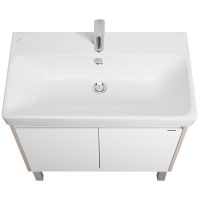 Товар: Тумба под раковину Aquaton Сканди Doors 80 1A282901SDB20 Белый глянец Дуб верона - фото 2 Тумба под раковину Aquaton Сканди Doors 80 1A282901SDB20 Белый глянец Дуб верона — фото 2, Мебель для ванной