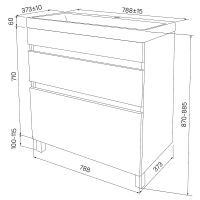 Тумба с раковиной Iddis Zodiac 80 ZOD8CBFi95K Белая — фото 6, Тумбы с раковиной