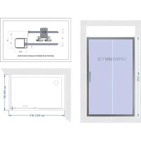 Товар: Душевой уголок STWORKI Эстерсунд 120x80 3GW063TTKK000 профиль Черный матовый стекло прозрачное - фото 6 Душевой уголок STWORKI Эстерсунд 120x80 3GW063TTKK000 профиль Черный матовый стекло прозрачное — фото 6, Душевые уголки