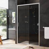 Душевая дверь AM.PM Gem 120 W90G-120-1-195MG профиль Хром матовый стекло тонированное-прозрачное — фото 6, Раздвижные душевые двери