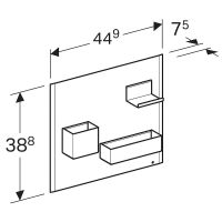 Комплект магнитной доски Geberit Acanto 500.649.01.2 Белый матовый — фото 5, Мебель для ванной
