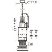 Сливная арматура Wirquin MP 10717557 Хром — фото 2, Комплектующие для туалета