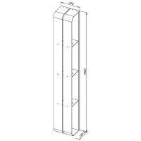 Металлическая полка Aquanet Магнум 15х100 302226 Черная матовая — фото 4, Полки для ванной и душа