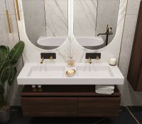 Раковина Boheme Armadi Art Flat 140 888-140 двойная Белая матовая — фото 2, Раковины