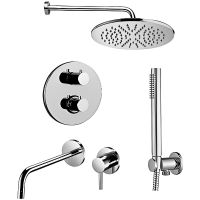 Комплект смесителей Paffoni Light KITLIQ018CR006 Хром — фото 1, Готовые комплекты для ванной комнаты