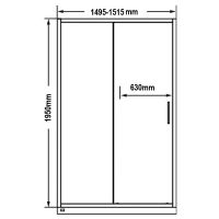 Товар: Душевая дверь Maybah Glass MGD-1542-5 1200x1950 раздвижная профиль Хром матовый стекло бронзовое матовое - фото 4 Душевая дверь Maybah Glass MGD-1542-5 1200x1950 раздвижная профиль Хром матовый стекло бронзовое матовое — фото 4, Душевые двери в нишу