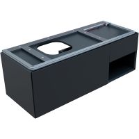 Тумба под раковину Allen Brau Infinity 120 L 1.21006.AM подвесная Антрацит матовый — фото 15, Тумбы под раковину