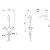 Товар: Смеситель для кухни Migliore Revival 18285 Золото - фото 2 Смеситель для кухни Migliore Revival 18285 Золото — фото 2, Смесители