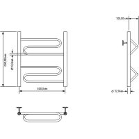 Водяной полотенцесушитель Aquanet Paolo 60x50 266732 Хром — фото 2, Водяные полотенцесушители