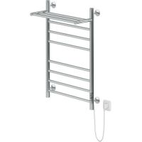 Электрический полотенцесушитель Ника Way-2 80/50 с полкой Хром — фото 1, Электрические полотенцесушители