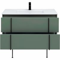 Тумба под раковину Allen Brau Reality 100 1.32007.CGM подвесная Олива матовая — фото 41, Тумбы под раковину