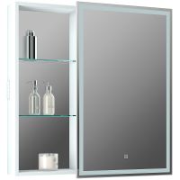 Зеркальный шкаф Континент Aperio LED 80 R МВК007 с подсветкой Белый — фото 2, Зеркальные шкафы в ванную