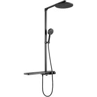 Душевая система Black&White Universe U7655GM 7655GM с термостатом Gun Metal — фото 1, Душевое оборудование. Душевая программа