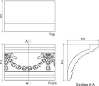 Карниз Европласт 1.50.120 2000x143x122 мм — фото 3, Карнизы