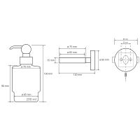 Дозатор для жидкого мыла Bemeta Retro chrom Хром арт-144309102 — фото 2, Дозаторы