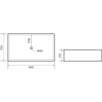 Раковина-чаша Orange 46 B02-460W Белая — фото 11, Раковины накладные