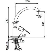 Товар: Смеситель для кухни Frap H66 F4166 Хром - фото 3 Смеситель для кухни Frap H66 F4166 Хром — фото 3, Смесители для кухни
