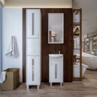 Товар: Зеркальный шкаф Бриклаер Бали 40 R 4620750417819 Светлая лиственница - фото 3 Зеркальный шкаф Бриклаер Бали 40 R 4620750417819 Светлая лиственница — фото 3, Мебель для ванной