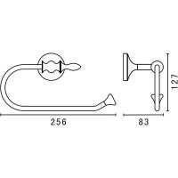 Полотенцедержатель Art&Max Bohemia AM-E-4280-Br Бронза — фото 3, Полотенцедержатели