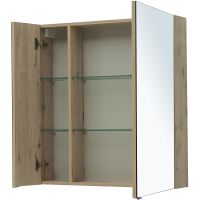 Зеркальный шкаф Aquanet Алвита New 80 277537 Дуб Веллингтон — фото 4, Зеркальные шкафы в ванную