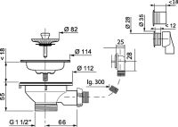 Выпуск для кухонной мойки Wirquin 30987086 Нержавеющая сталь — фото 2, Прочие комплектующие для слива и канализации