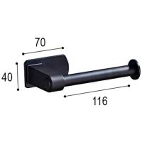 Держатель туалетной бумаги D-Lin D201512 Черный матовый — фото 6, Держатели туалетной бумаги