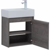 Тумба с раковиной Aquanet Nova Lite 50 302520 подвесная Дуб рошелье — фото 6, Тумбы с раковиной