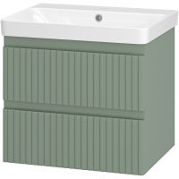 Тумба с раковиной Brevita Victory 60 УТ000015997 подвесная Зеленая матовая — фото 1, Мебель для ванной