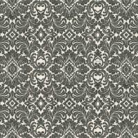 Обои Emiliana Parati Roberto Cavalli 7 18040 Винил на флизелине (1,06*10,05) Черный/Белый, Дамаск — фото 1, Обои для стен