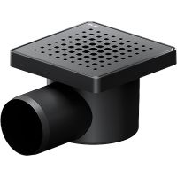 Душевой трап AM.PM PrimeFlow 10 W02BD-P11-010-01BM с Черной матовой решеткой Cut Gradient — фото 1, Трапы для душа